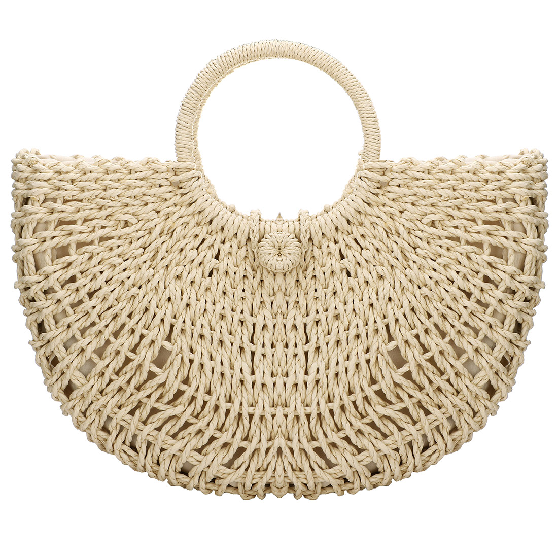 Woven Straw Top-Handle Tote — product information 6