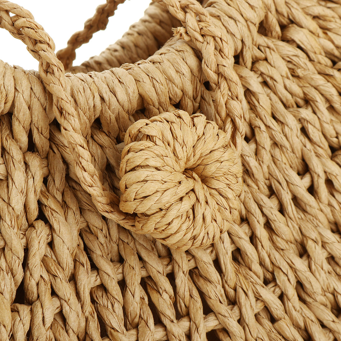 Woven Straw Top-Handle Tote — product information 13