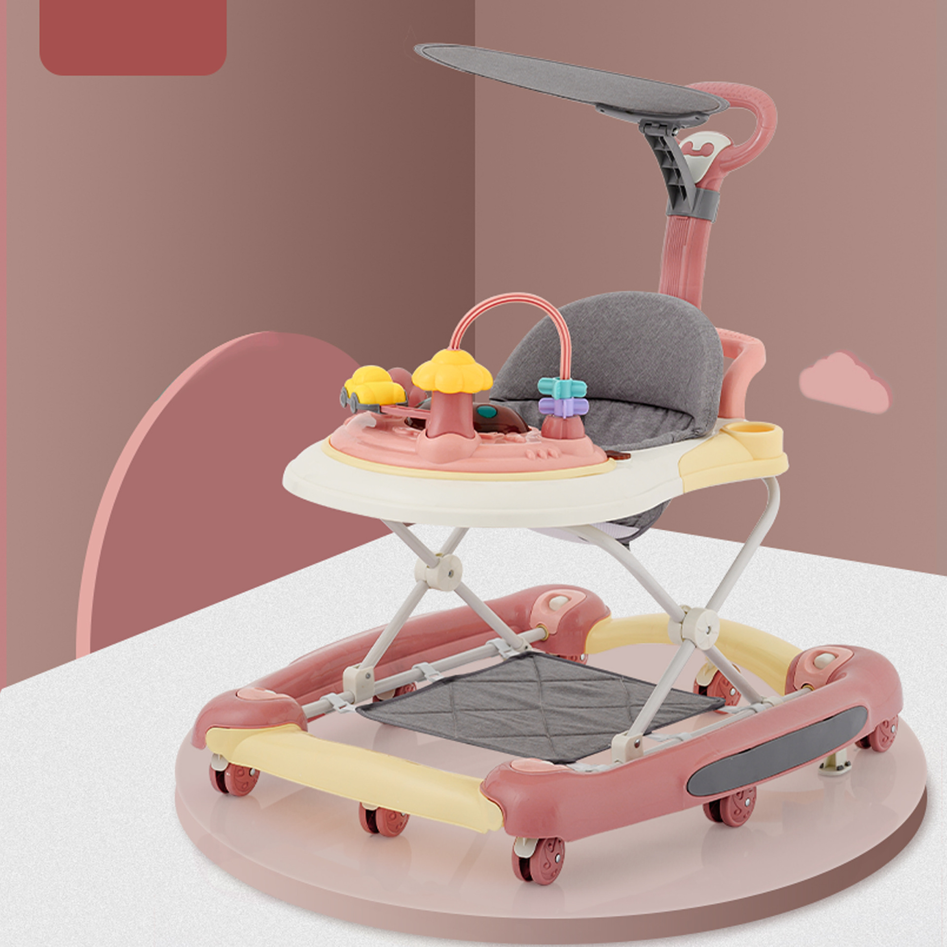 Foldable Baby Walker with Wheels
