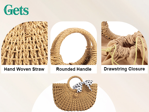 Woven Straw Top-Handle Tote — product information 7
