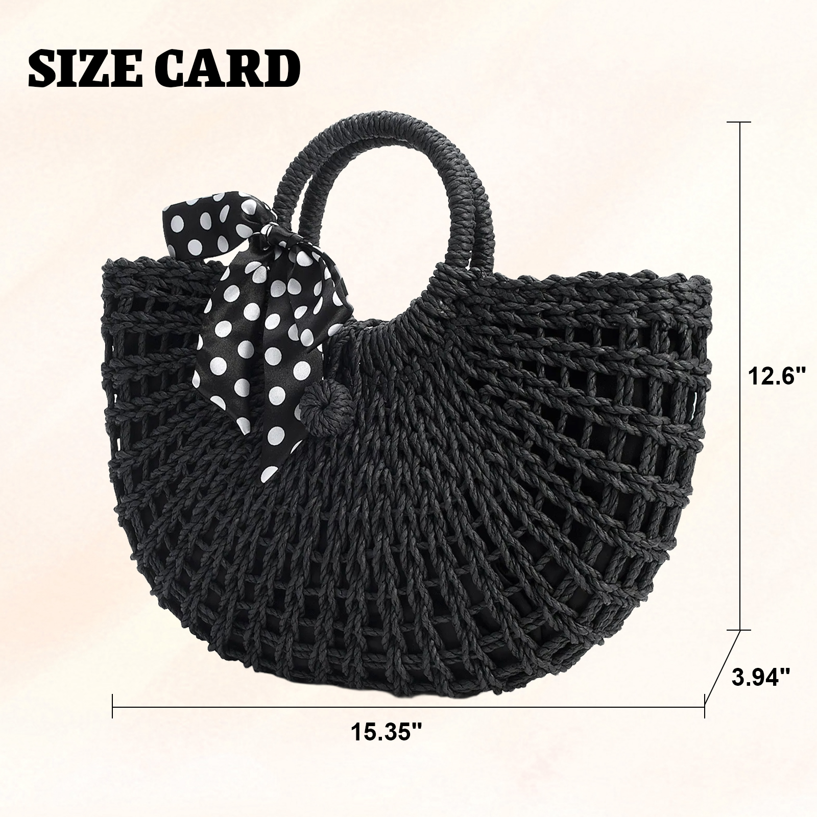 Woven Straw Top-Handle Tote — product information 3