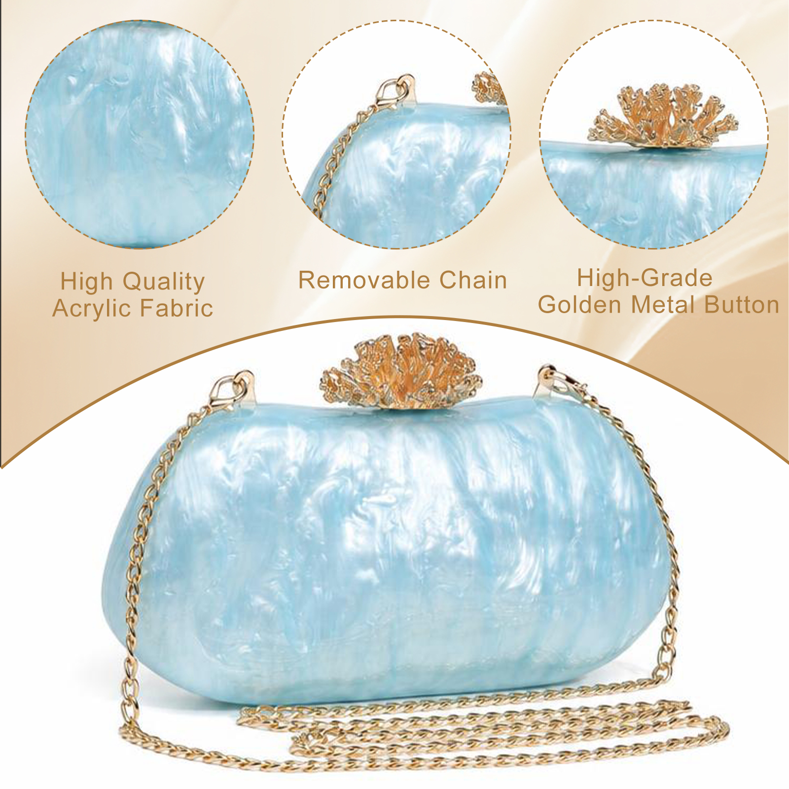 Flower Shell Evening Clutch — product information 21
